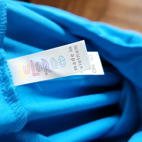 Lularoe LLR OS Solid Turquoise Buttery Soft Legging One Size - Picture 5 of 6